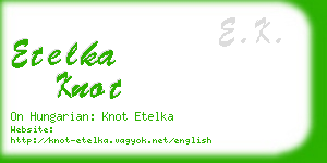 etelka knot business card